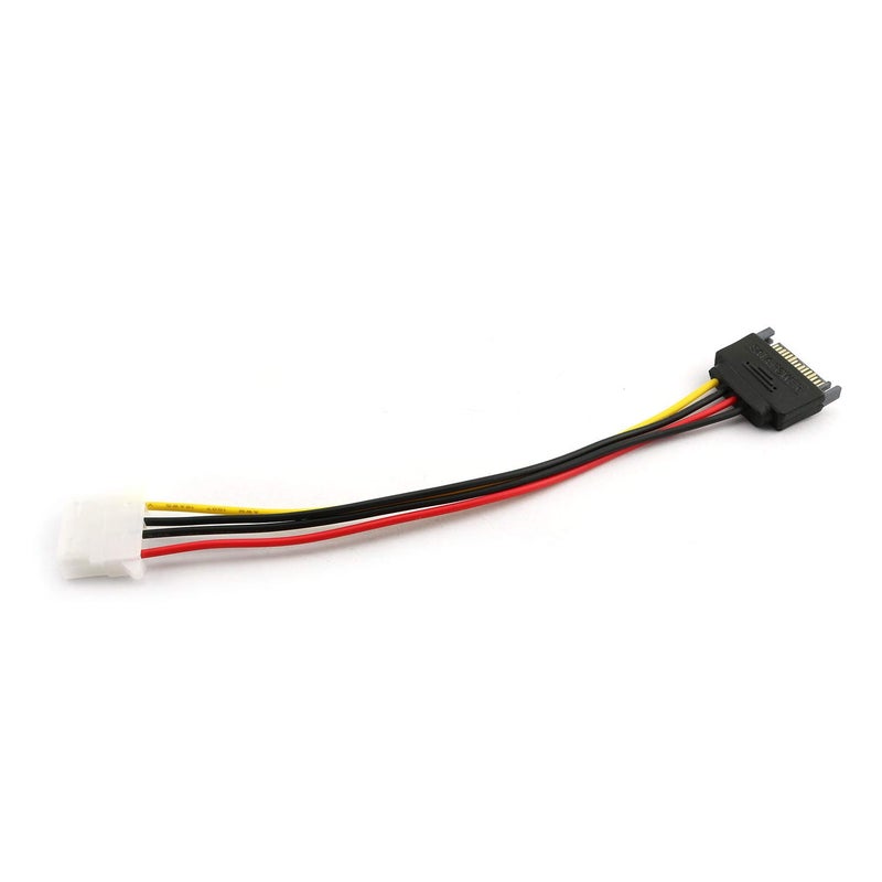 RLECS 2pcs SATA Male to IDE Molex 4Pin Female HDD Extension Power Adapter Cable 15 Pin 20cm for Serial ATA Hard Drives and CD ROM Drives - Image 5